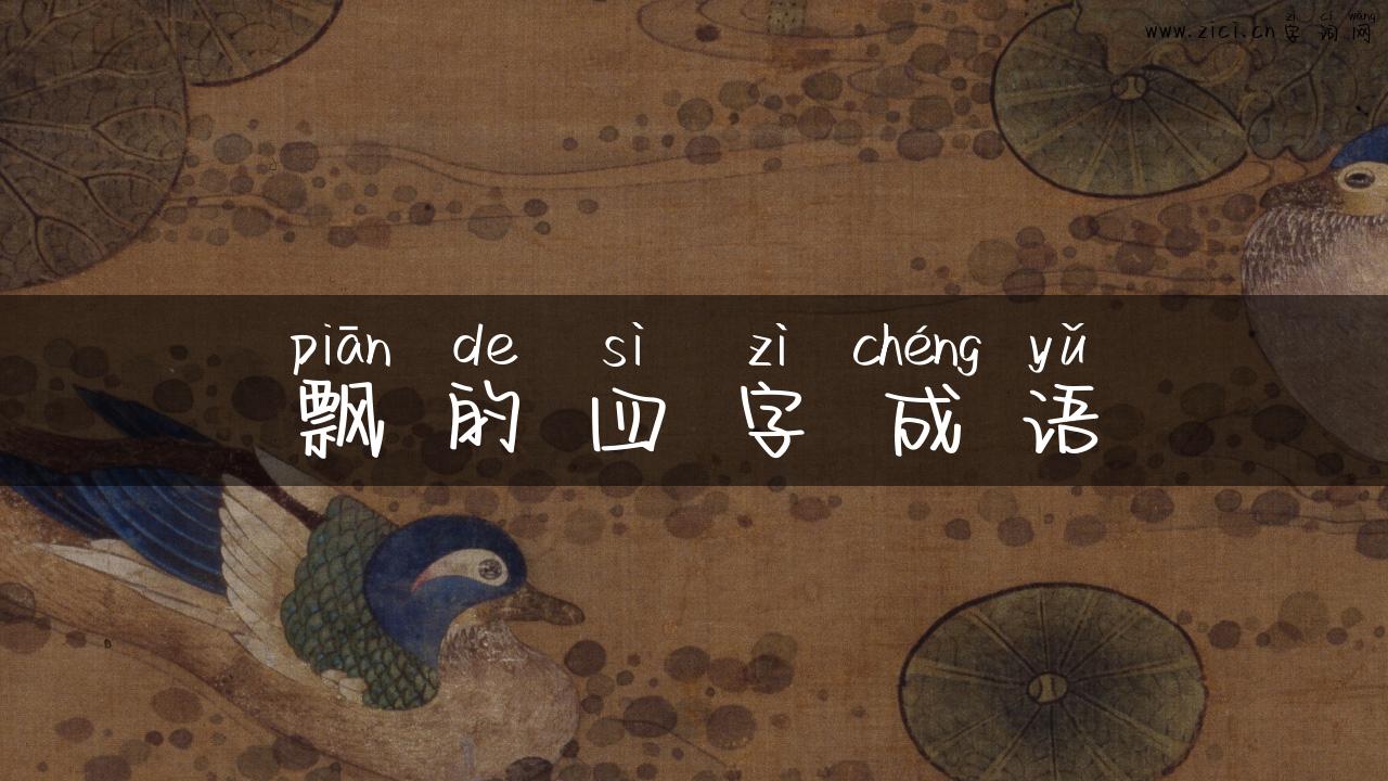 飘的四字成语