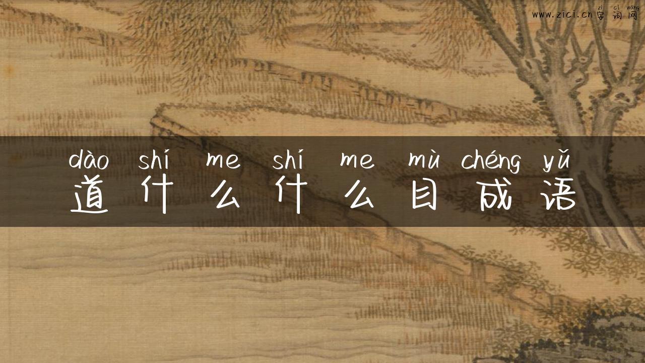 道什么什么目成语