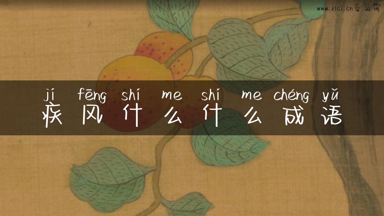 疾风什么什么成语