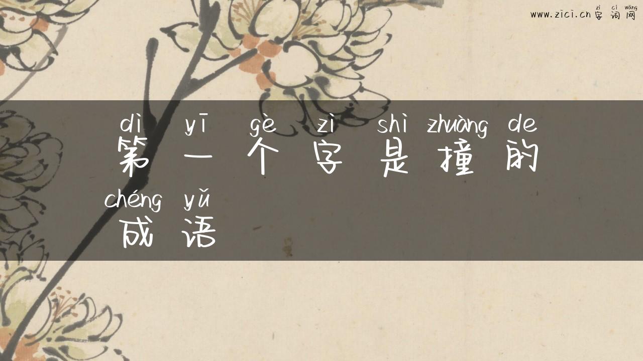 第一个字是撞的成语