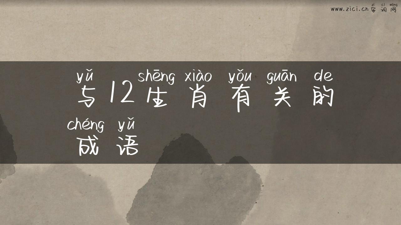 与12生肖有关的成语