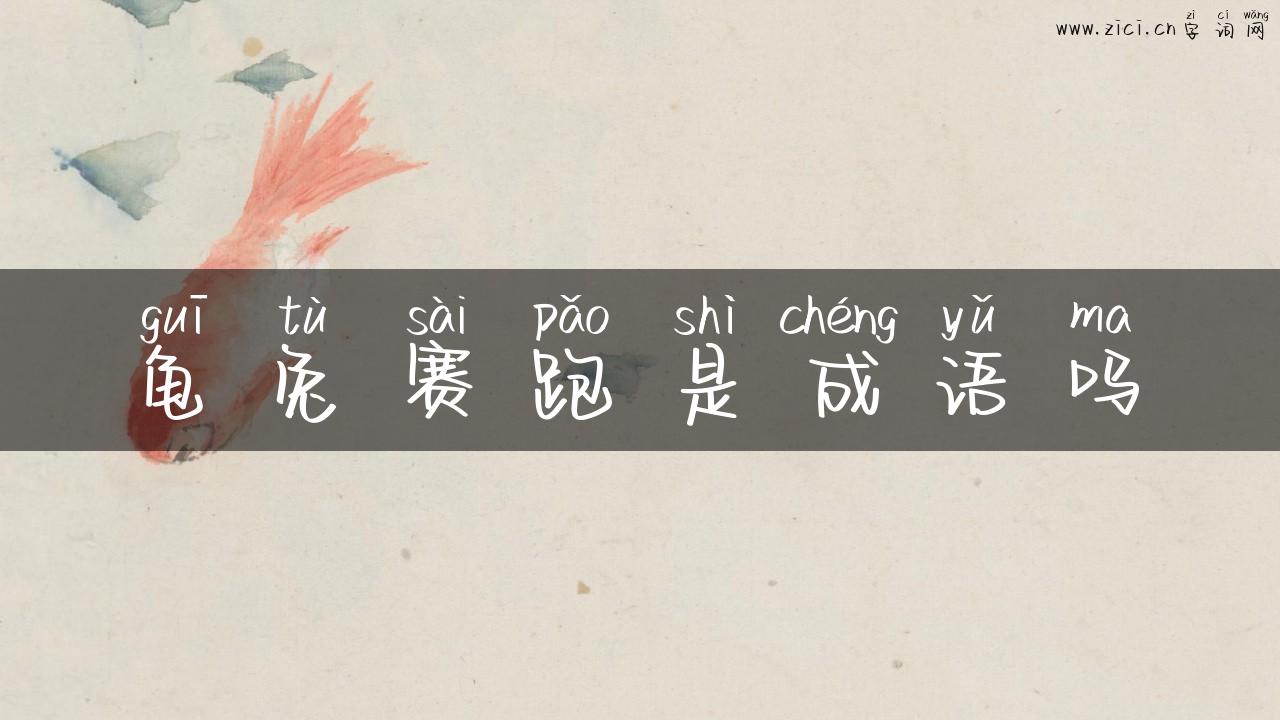 龟兔赛跑是成语吗