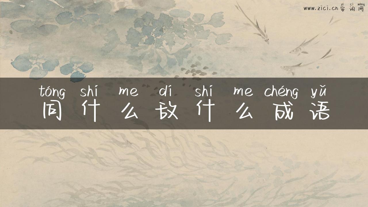 同什么敌什么成语
