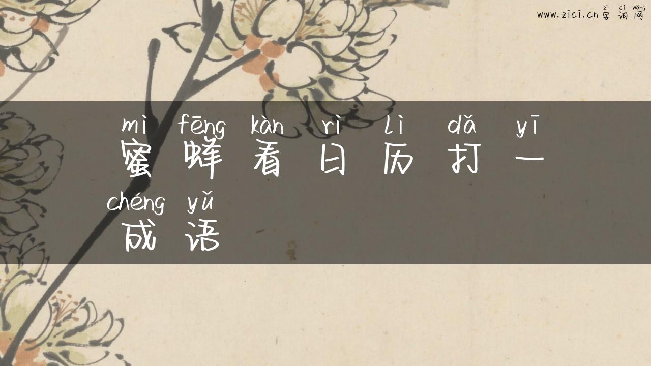 蜜蜂看日历打一成语