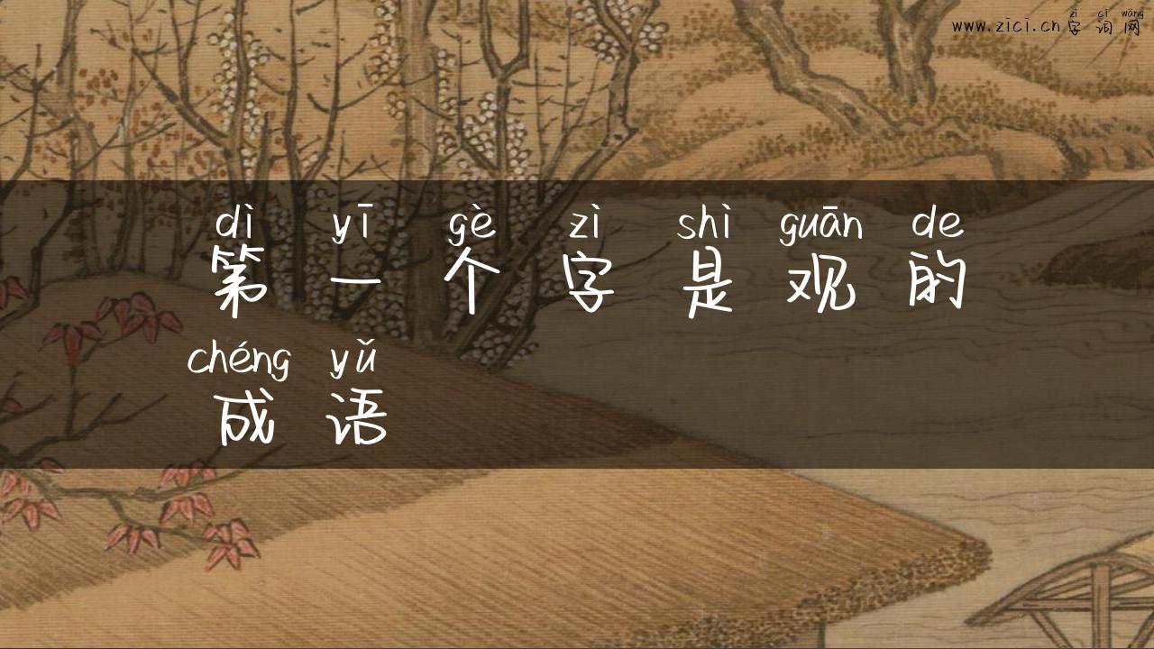 第一个字是观的成语