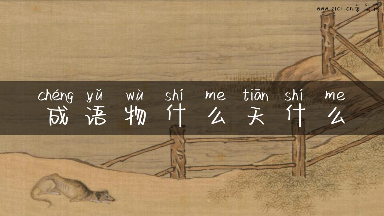 成语物什么天什么