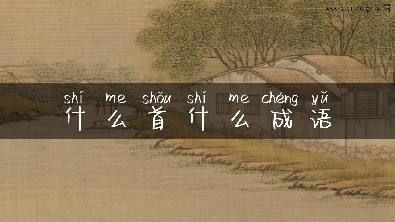 什么首什么成语