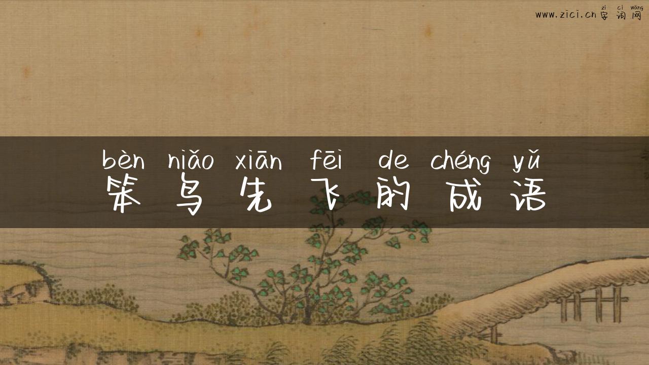笨鸟先飞的成语