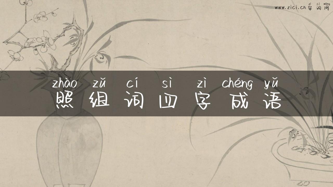 照组词四字成语