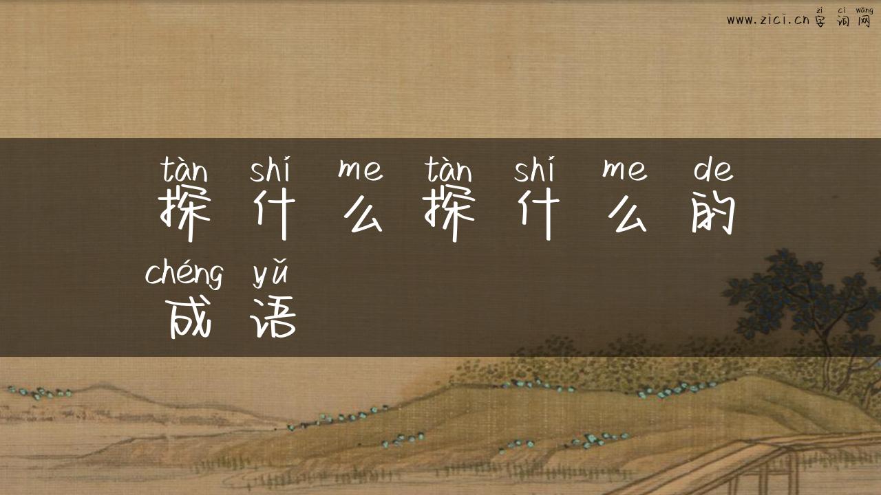 探什么探什么的成语
