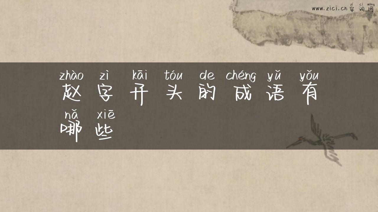 赵字开头的成语有哪些