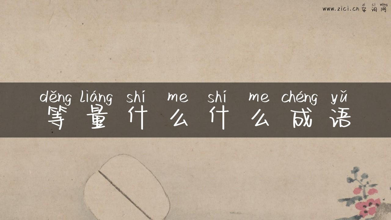 等量什么什么成语
