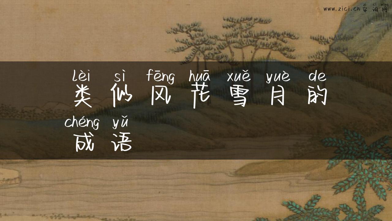 类似风花雪月的成语