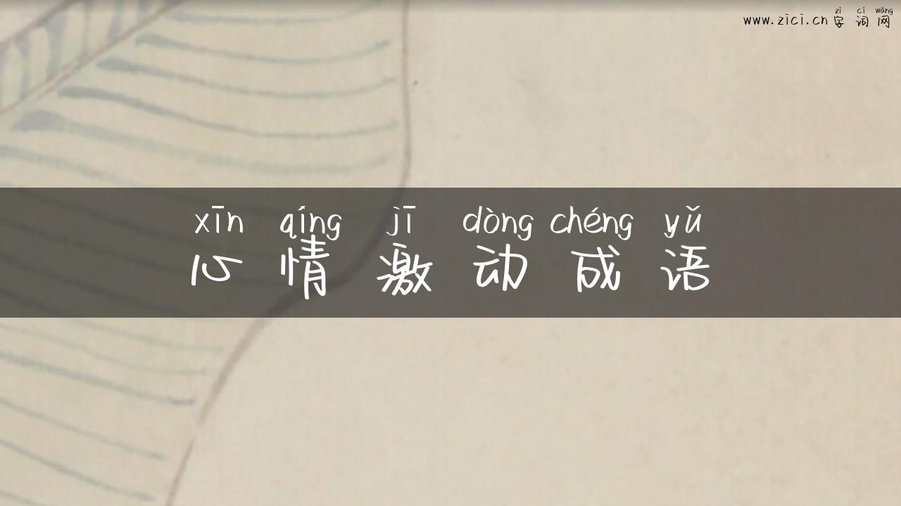 心情激动成语