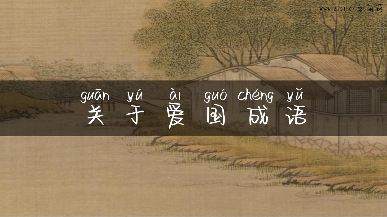 关于爱国成语