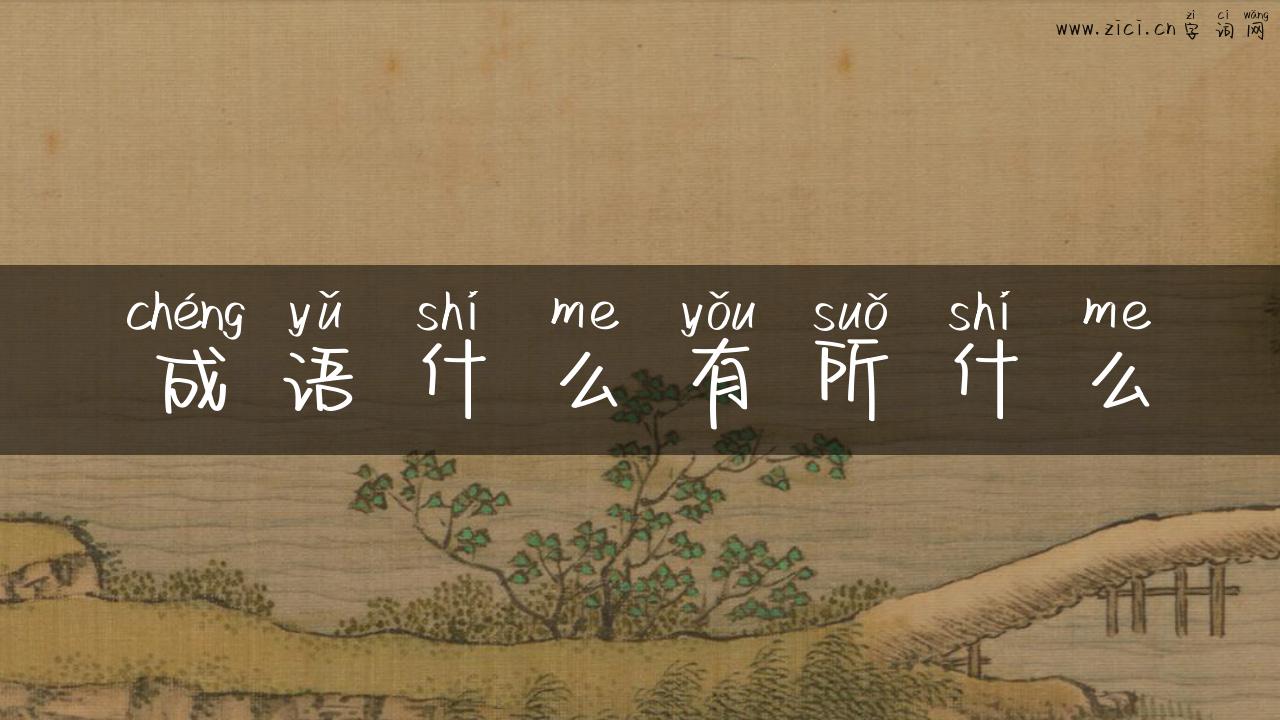 成语什么有所什么