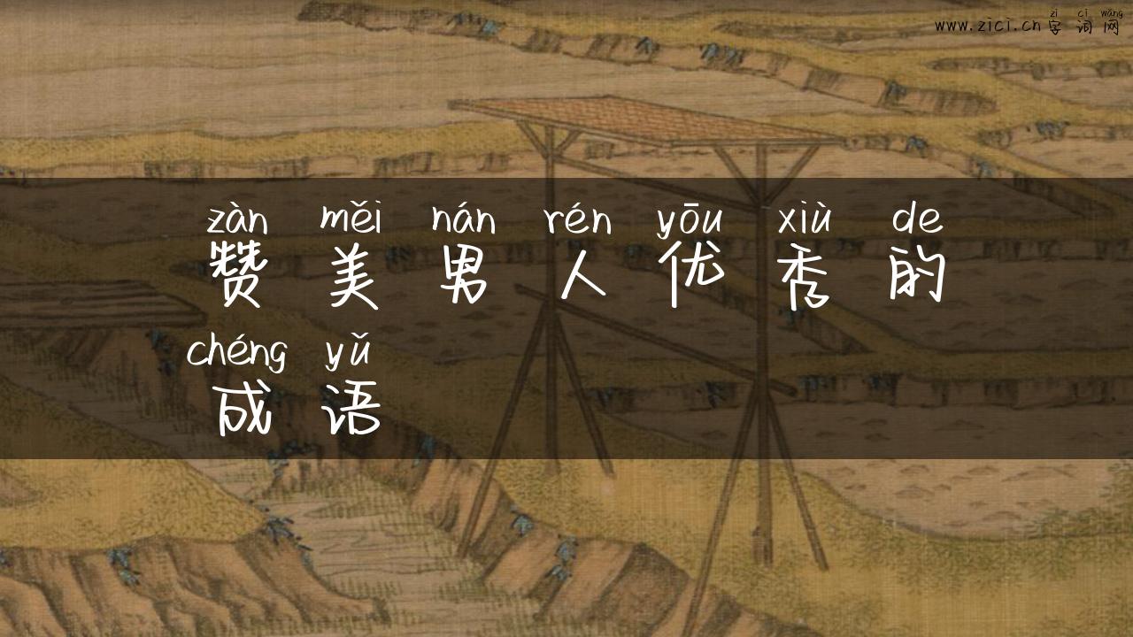赞美男人优秀的成语