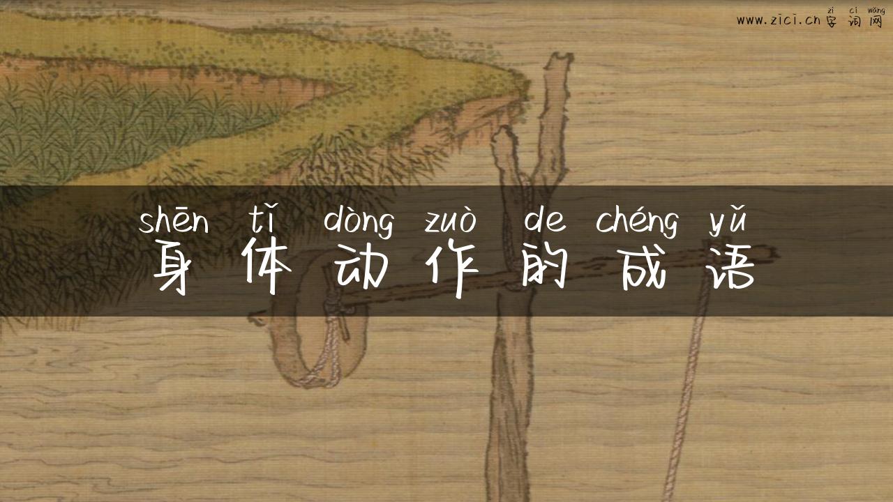身体动作的成语