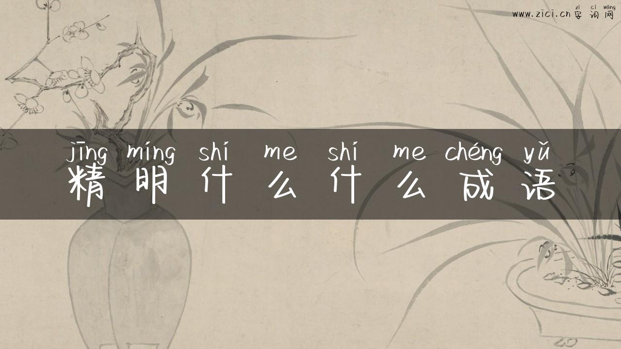 精明什么什么成语