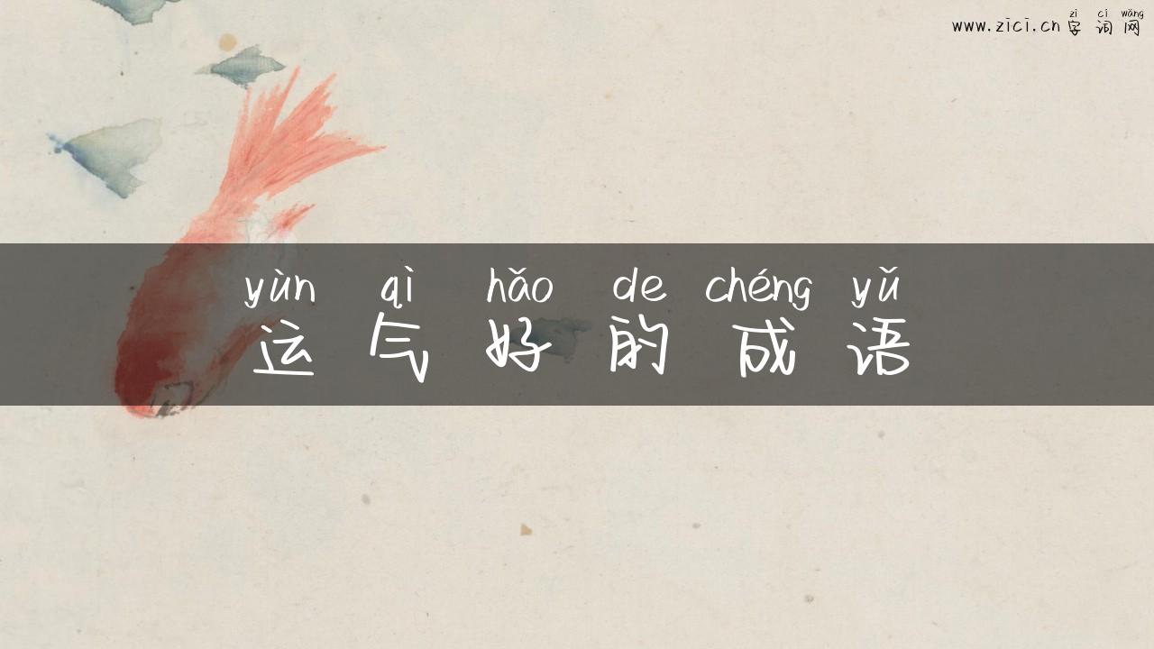 运气好的成语