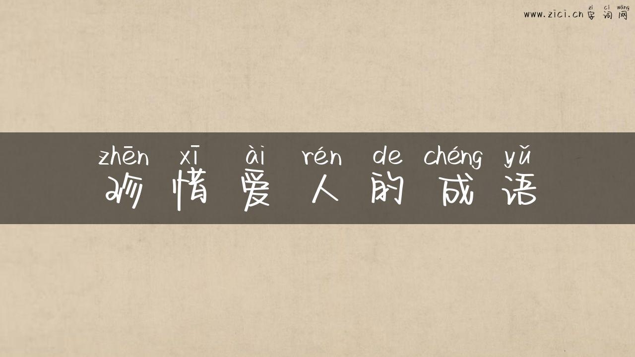 珍惜爱人的成语