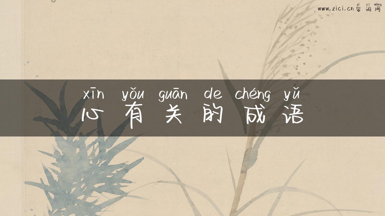 心有关的成语