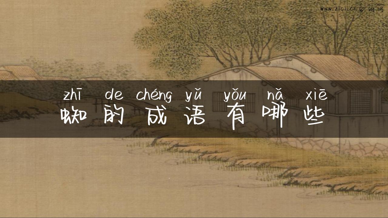 蜘的成语有哪些