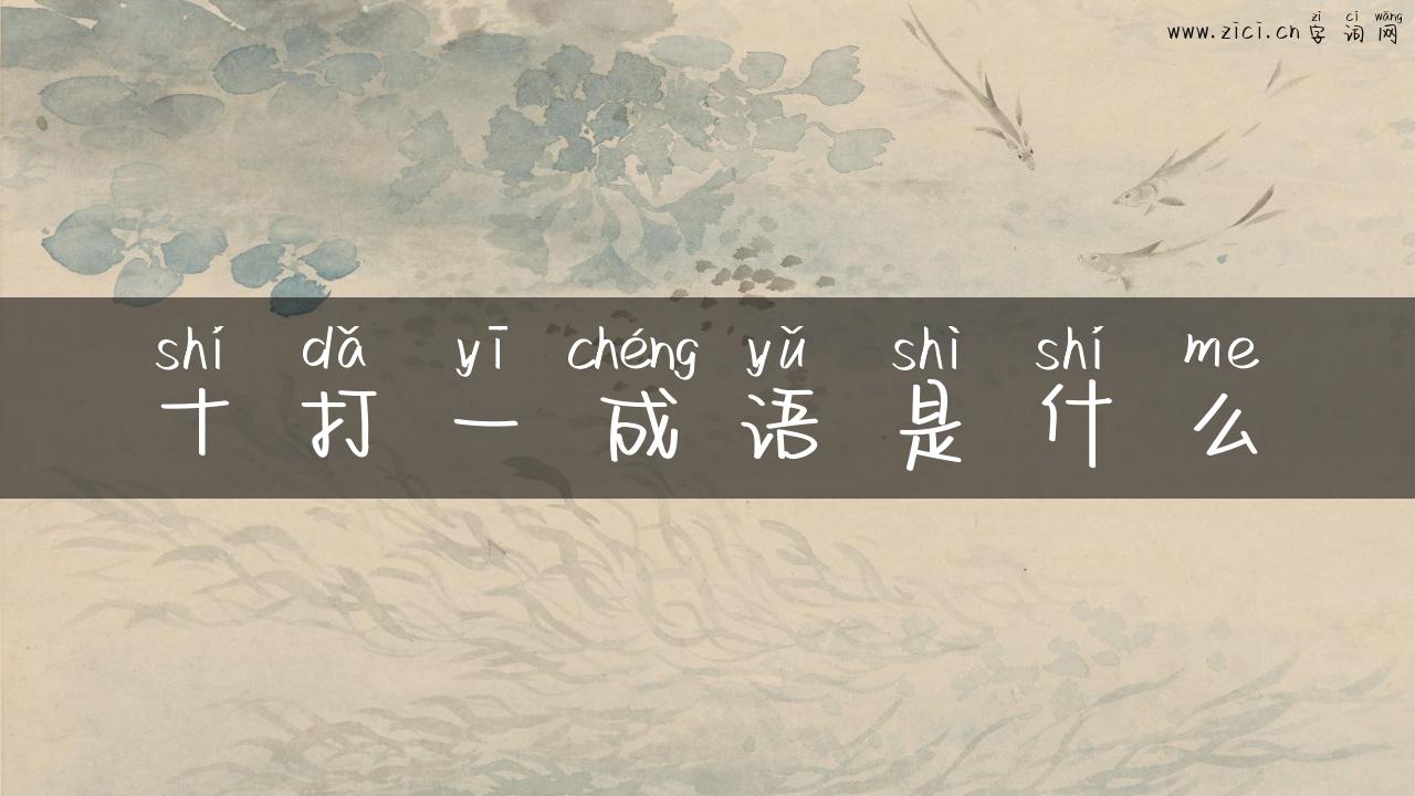 十打一成语是什么
