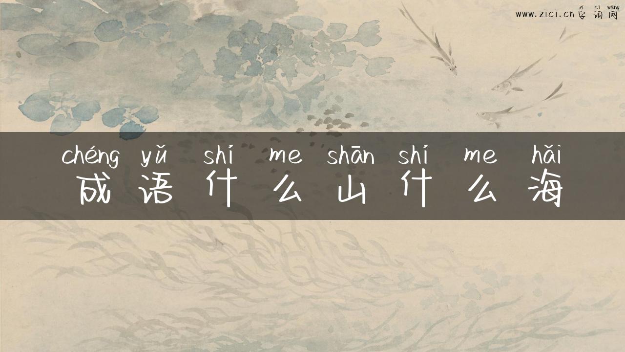 成语什么山什么海