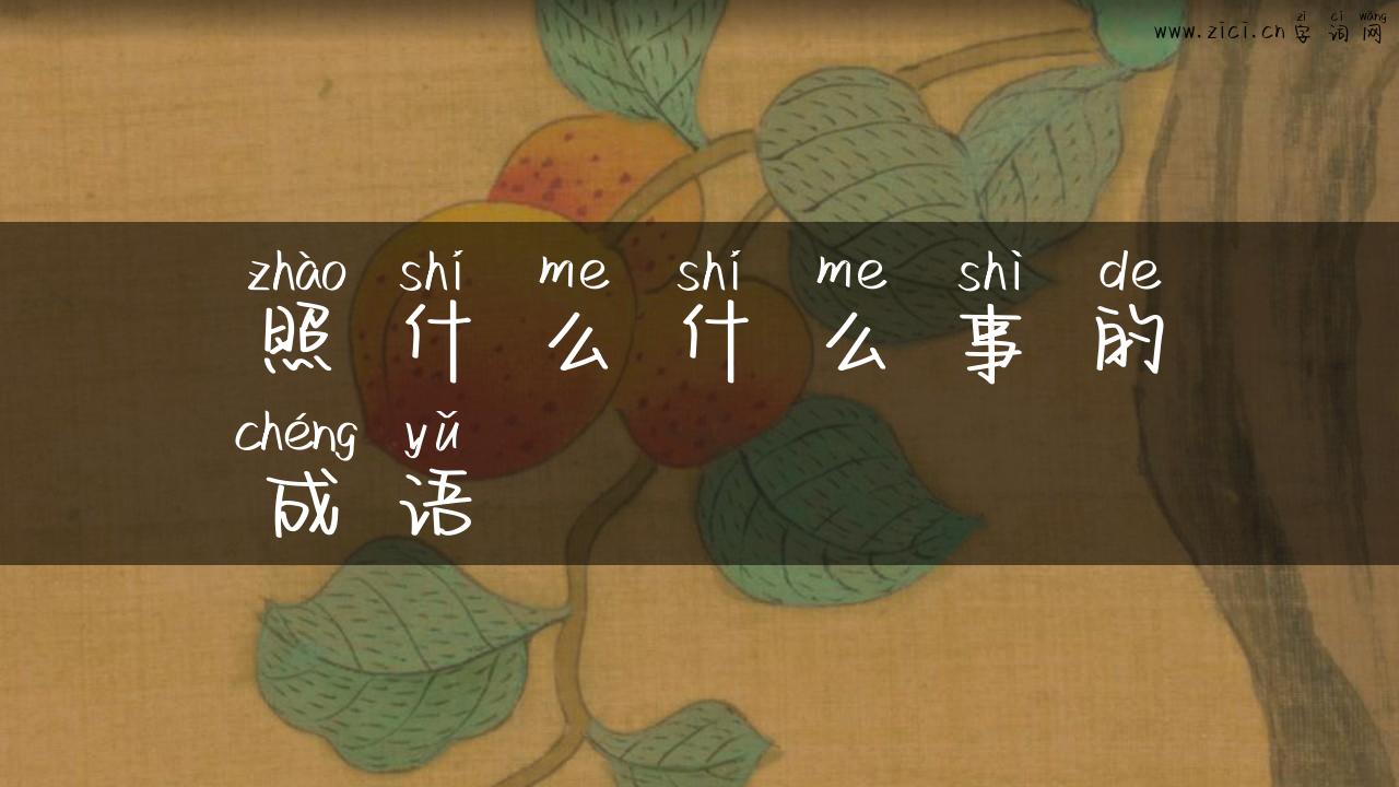 照什么什么事的成语