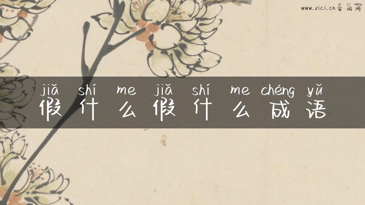 假什么假什么成语