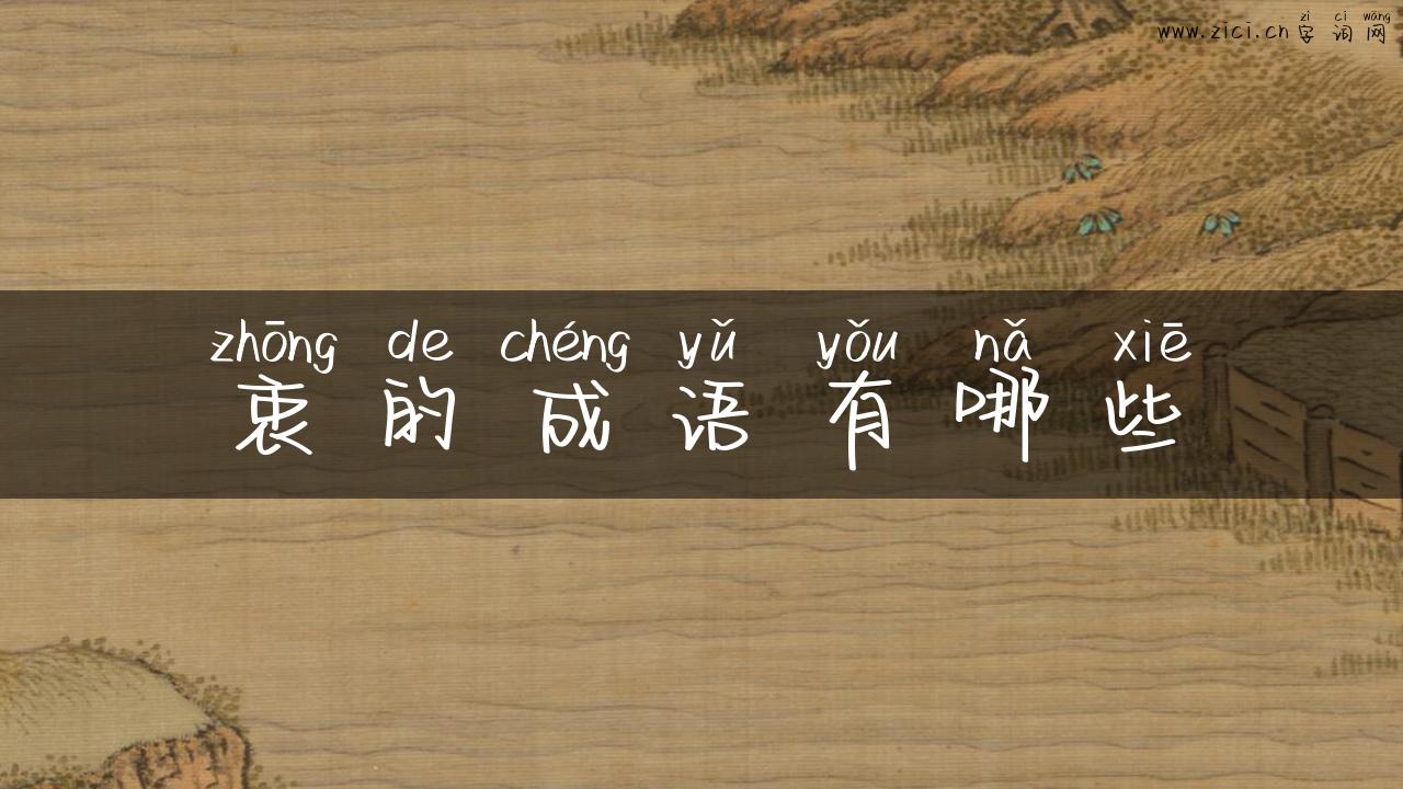 衷的成语有哪些