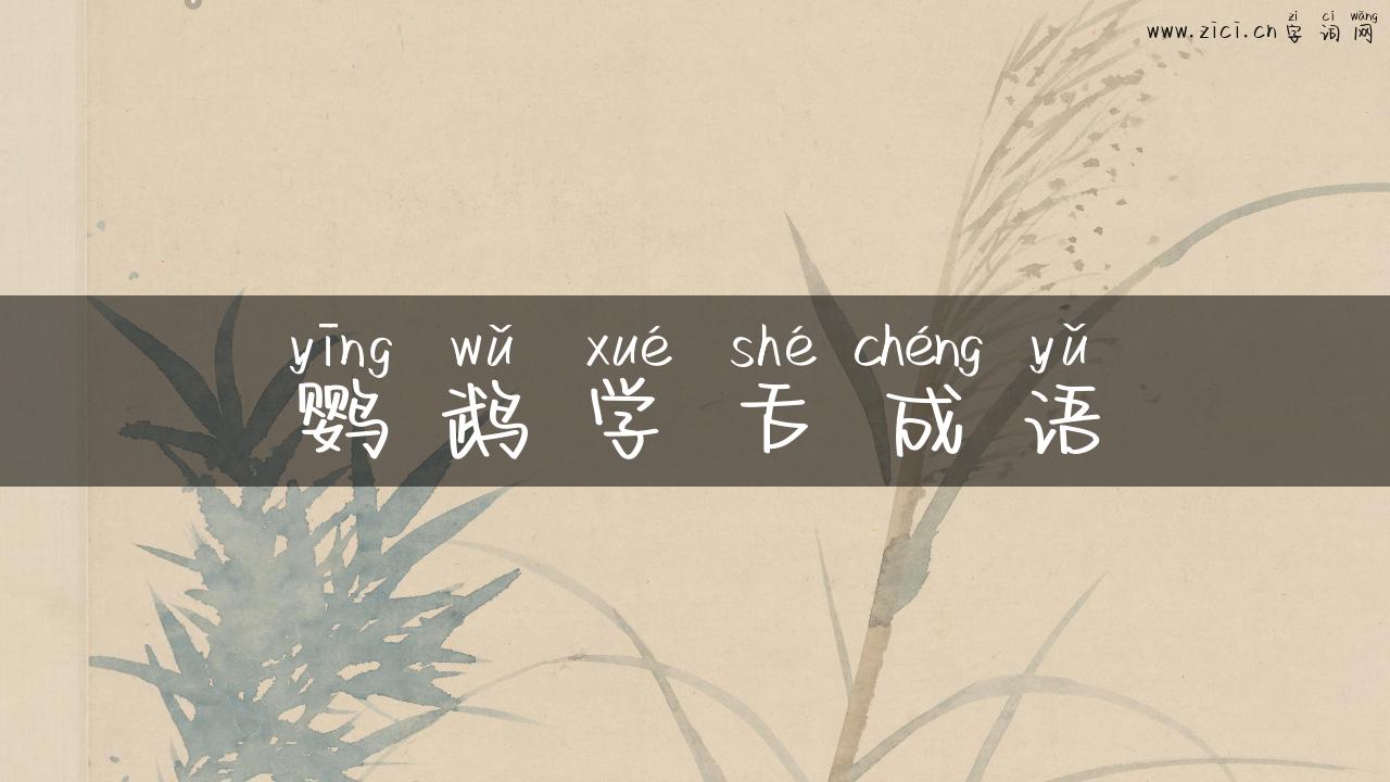 鹦鹉学舌成语