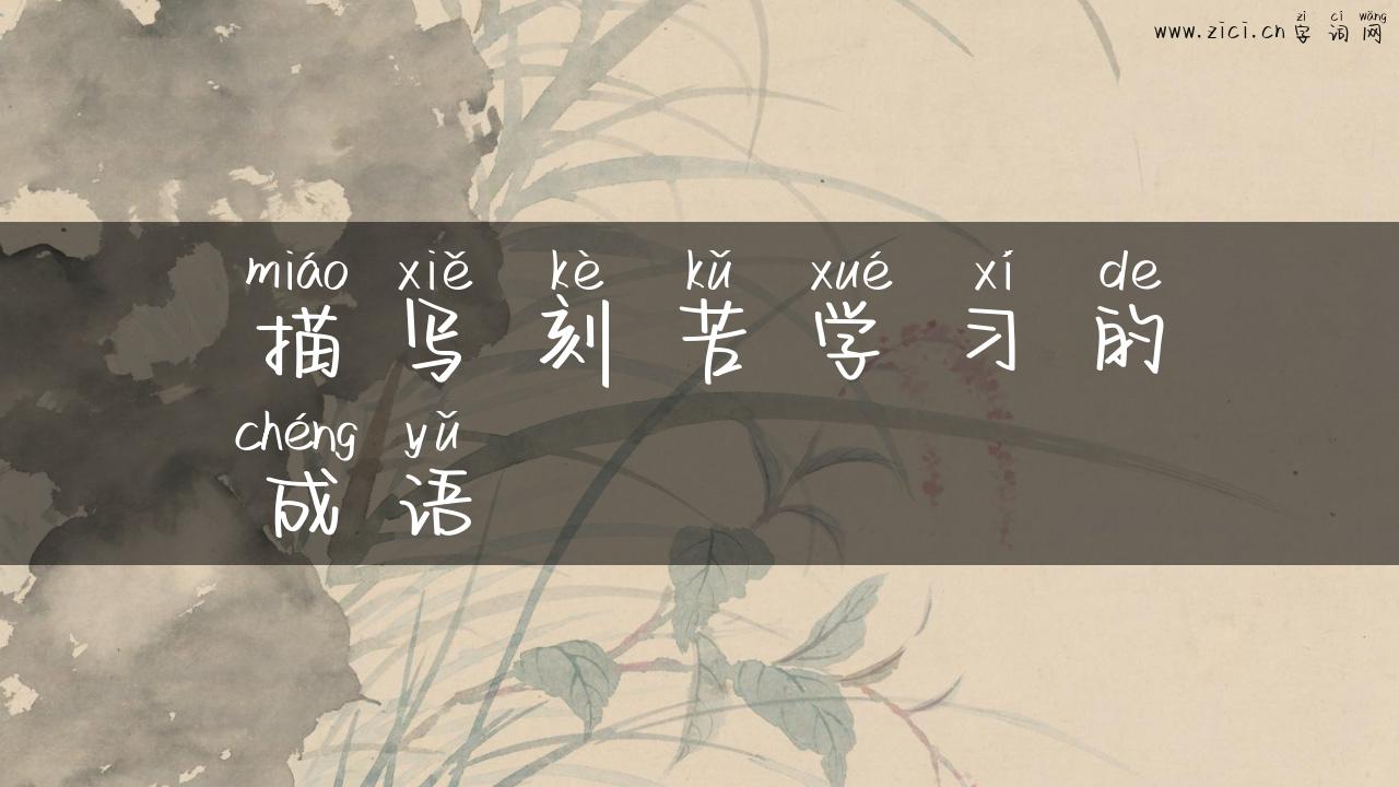 描写刻苦学习的成语