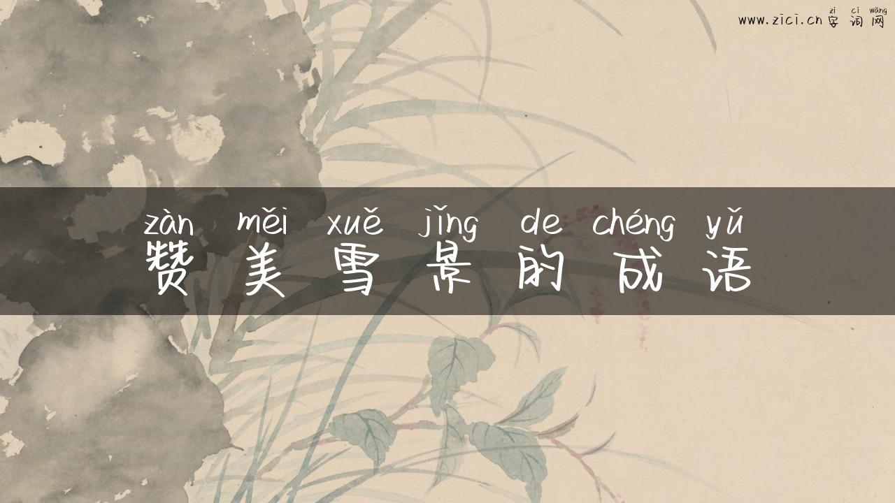 赞美雪景的成语