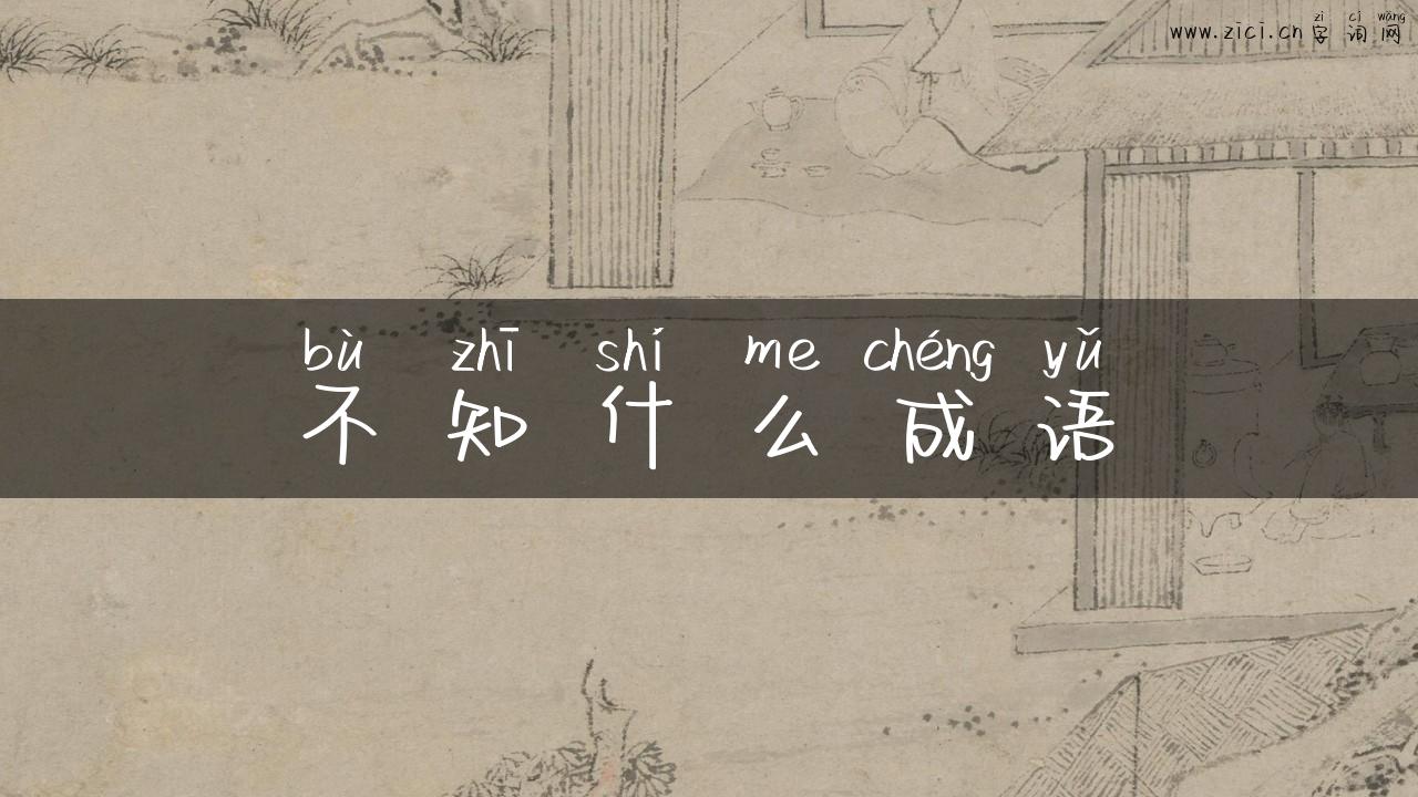 不知什么成语