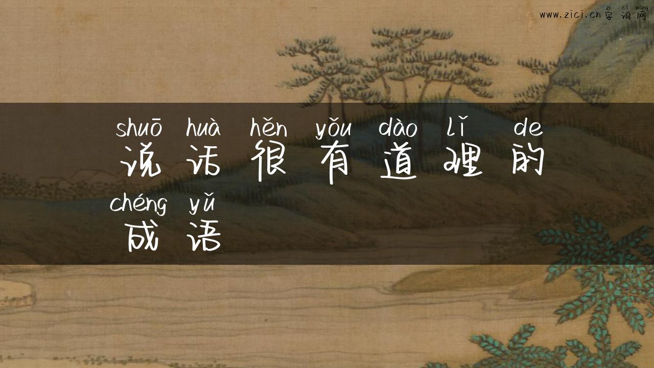 说话很有道理的成语