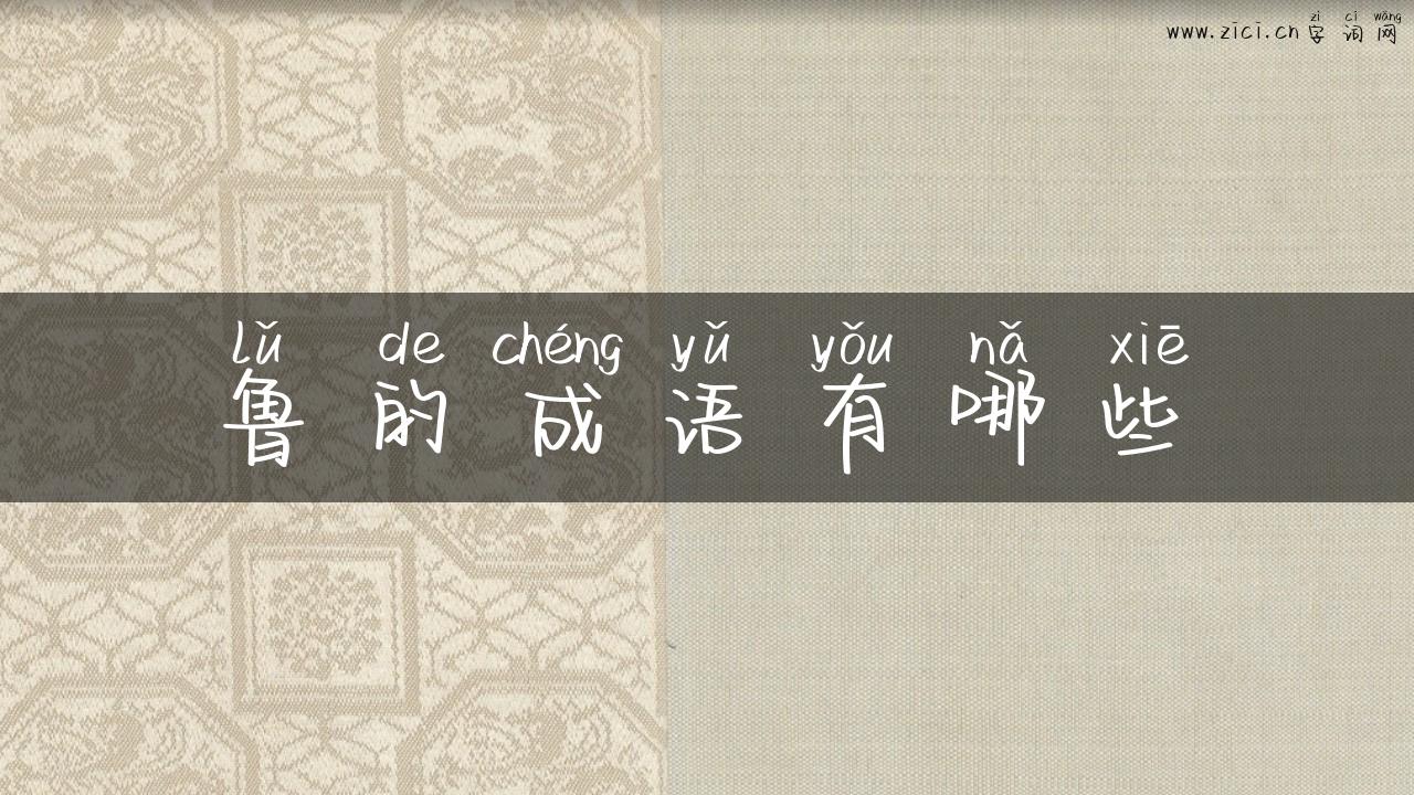 鲁的成语有哪些