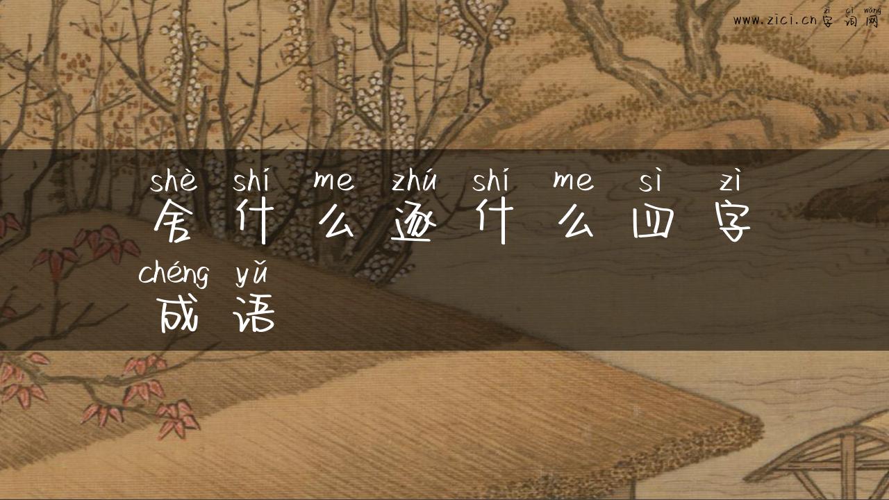 舍什么逐什么四字成语