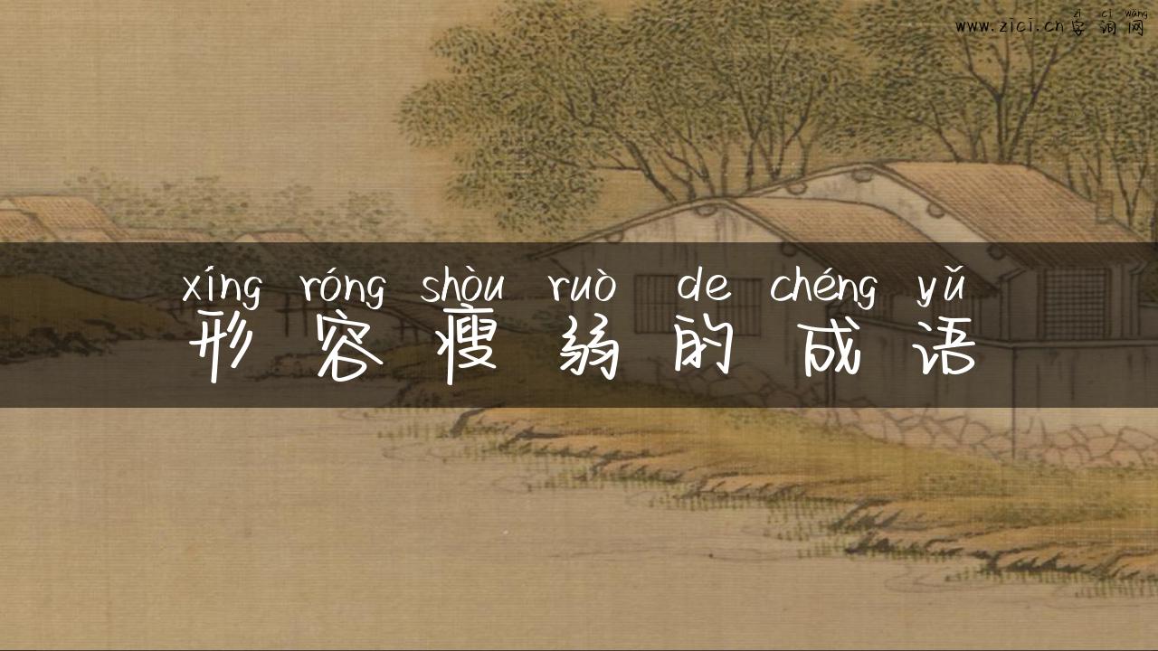 形容瘦弱的成语