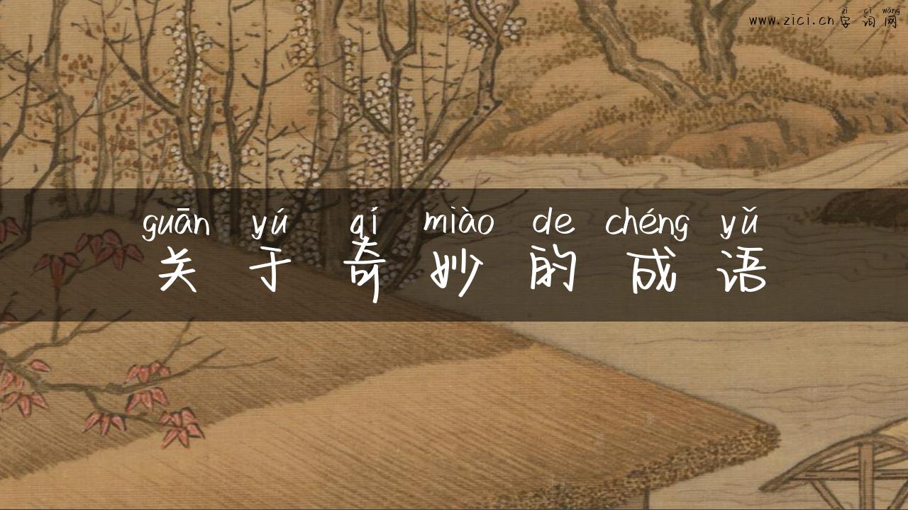 关于奇妙的成语