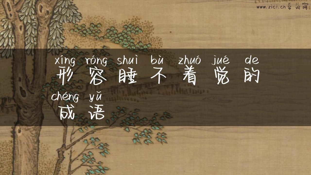 形容睡不着觉的成语