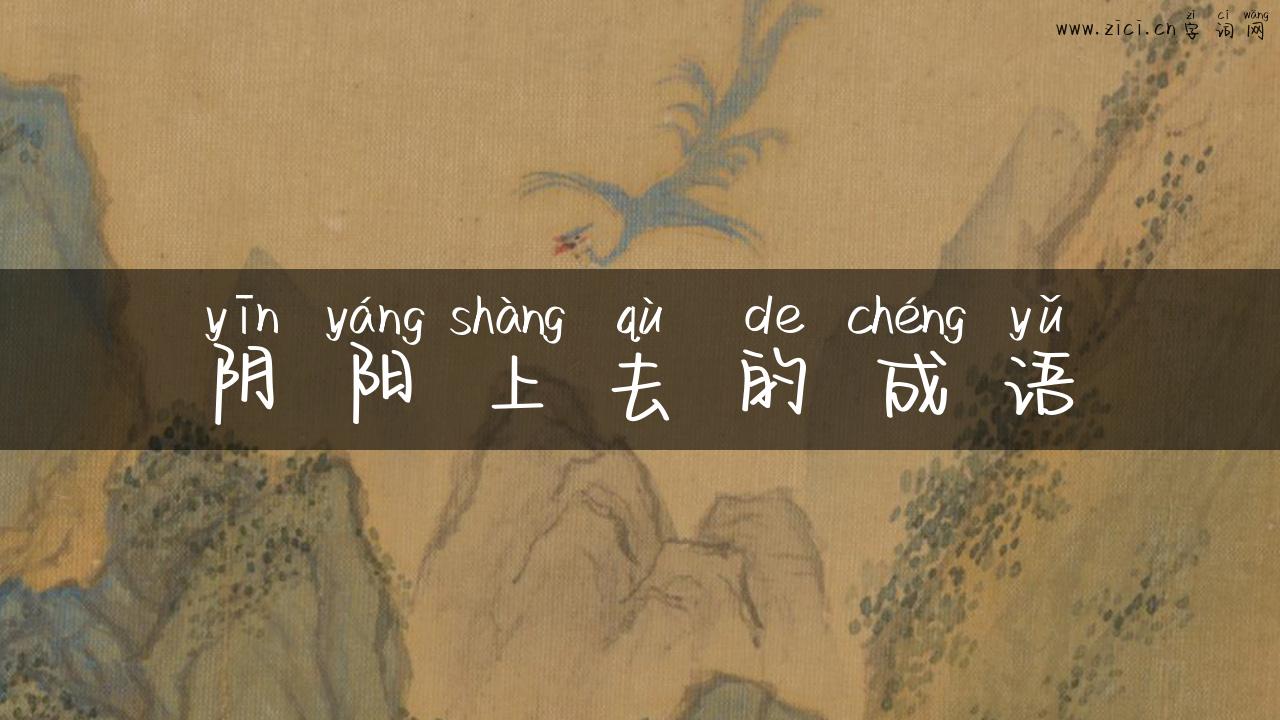 阴阳上去的成语