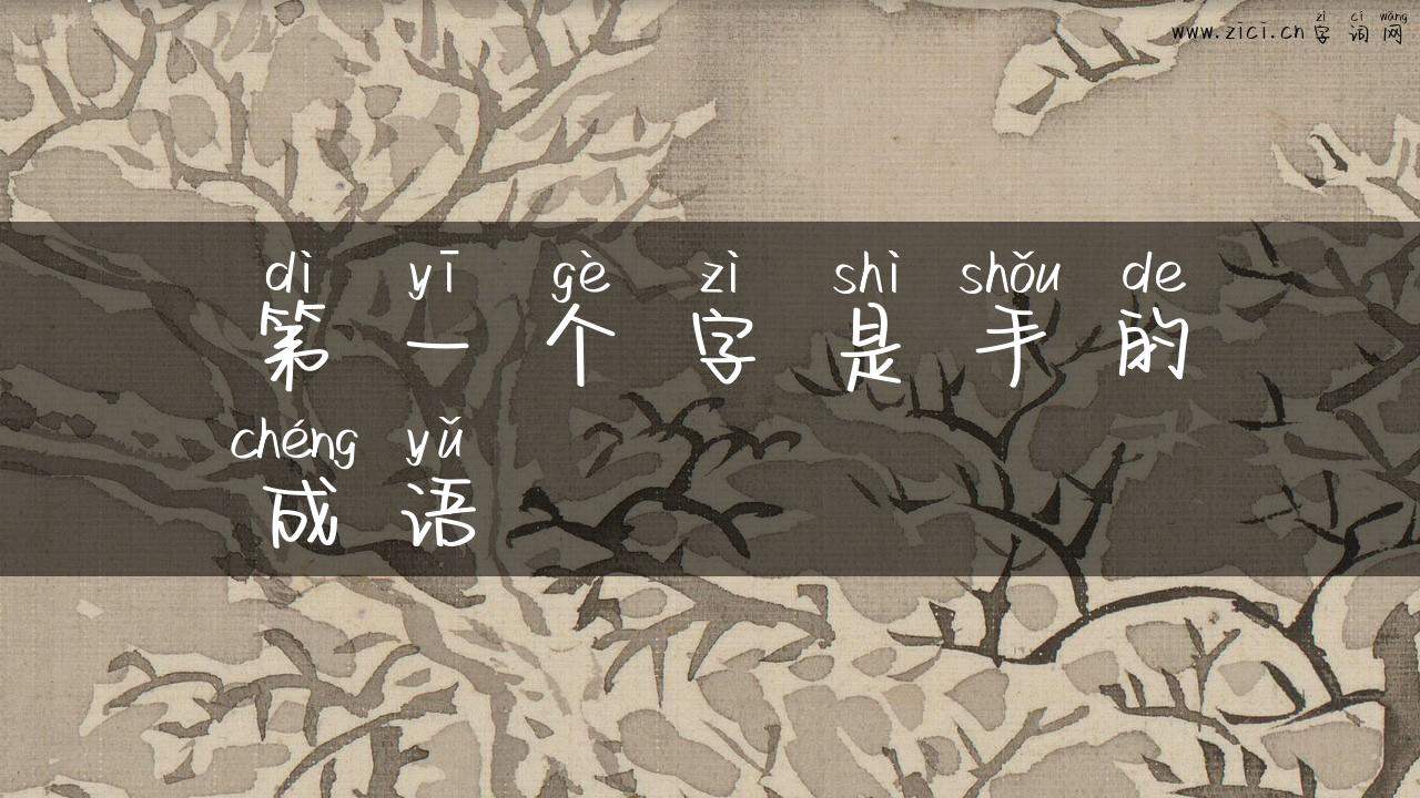第一个字是手的成语