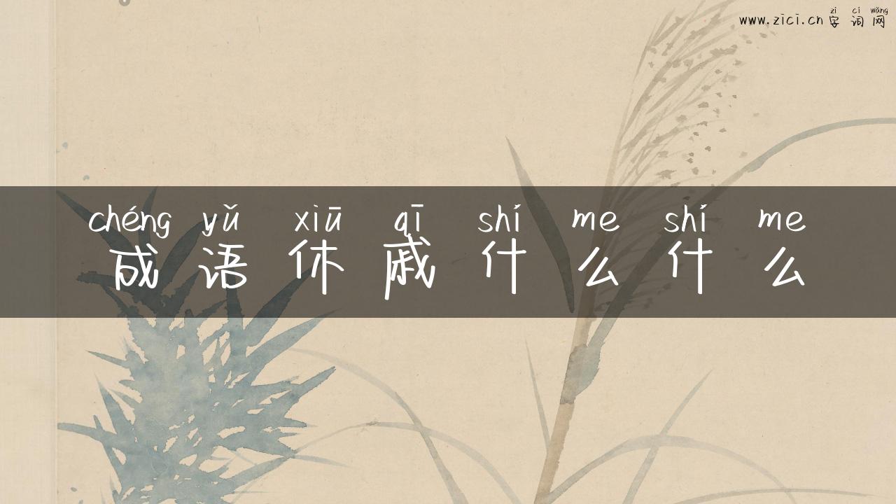 成语休戚什么什么