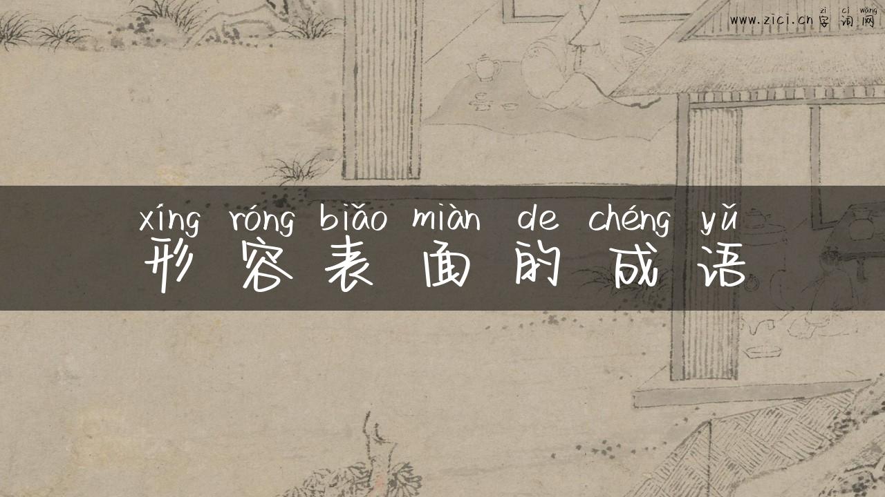形容表面的成语