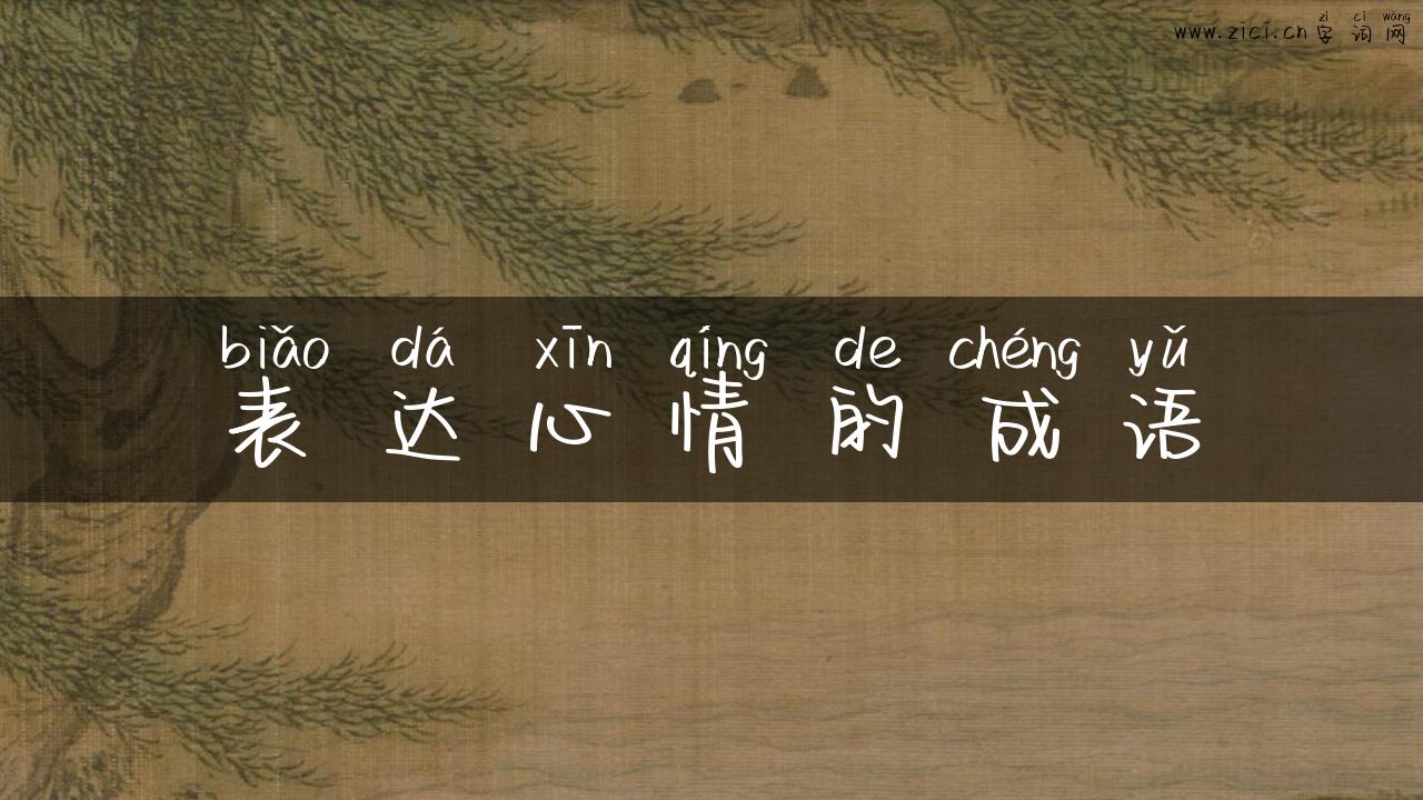 表达心情的成语