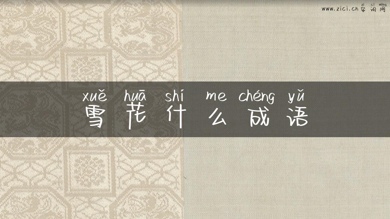 雪花什么成语