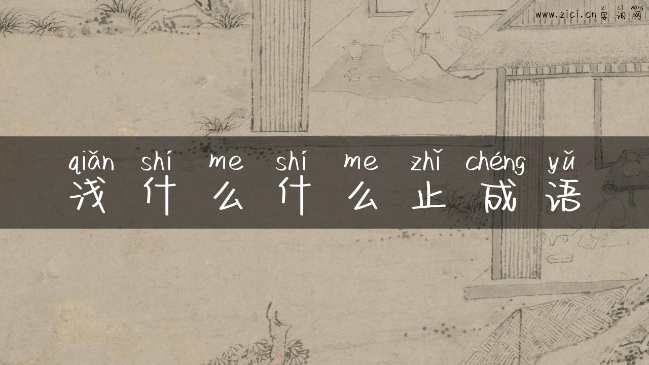 浅什么什么止成语