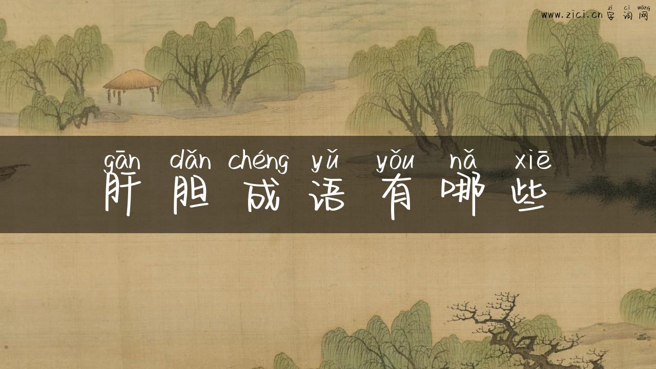 肝胆成语有哪些